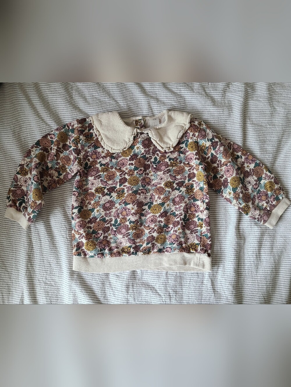 Peter Collar Floral Toddler Sweatshirt🩷💐